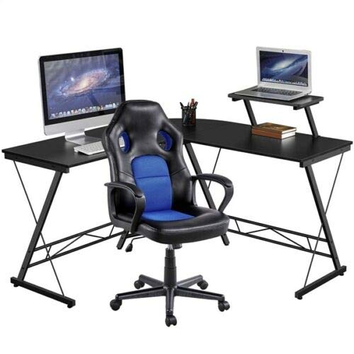 Simple Home Office Chair, Writing Desk and Office Corner Computer Desk Set for Office Bedroom