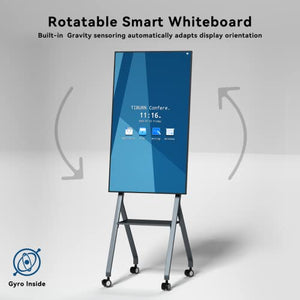 TIBURN Smart Whiteboard, 55" 4K UHD Rotating Nano Capacitive Smartboard