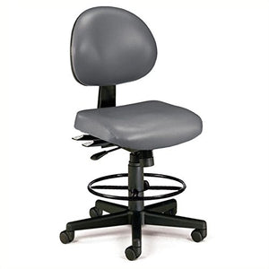 Ofm Continuous-Use Seating - Stool - 27-31" Seat Height - Charcoal Vinyl - Charcoal Vinyl
