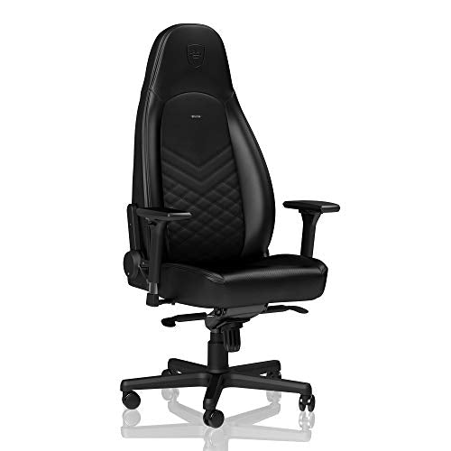 noblechairs ICON Gaming Chair - Office Chair - Desk Chair - PU Faux Leather - Ergonomic - Cold Foam Upholstery - 330 lbs - Racing Seat Design - Black