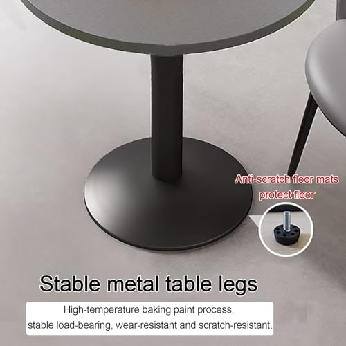 BYJSJY Round Dining Table and Chair Set 4-Piece, Modern Small Office Conference Coffee Table Set