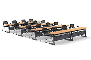 Team Tables 16 Person Folding Training Meeting Seminar Classroom Tables with Power+USB Outlet