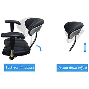 GUNEL Dental Assistant Chair with 360° Rotation and Double Armrest (Size: C with Foot Rest)