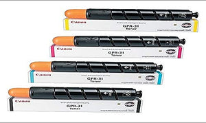 Canon GPR-31 2790B003AA 2802B003AA 2798B003AA 2794B003AA ImageRunner C5030 C5035 C5235 C5240 Toner Cartridge Set (Black Cyan Magenta Cyan, 4-Pack) in Retail Packaging