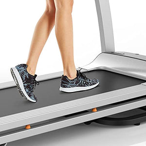 MKHS folding treadmill for Home with LED Display, Tablet & Cup Holder, Pulse Grips, Shock Absorber, 330 LB Max Weight, Easy Assembly with Space-saving Folding System for Home Gym Use - ALPHA-01, Black