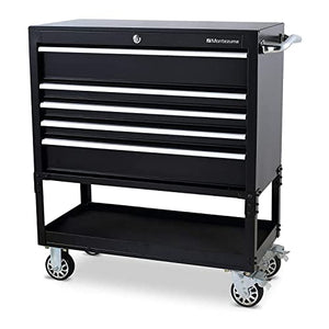 Montezuma 36" 5 Drawer Utility Cart with Multi-Tier Design & Latching Drawers