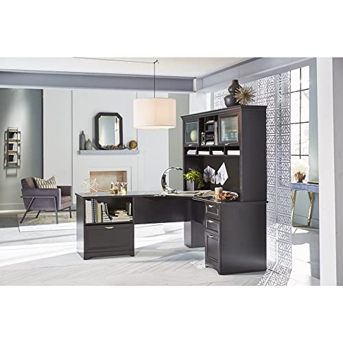 Realspace® L-Shape Corner Desk, Espresso