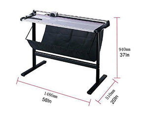 INTBUYING 51" 1300mm Aluminum Alloy Rotary Large Format Paper Trimmer Cutter with Support Stand