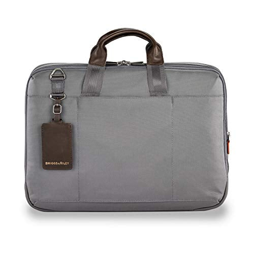 Briggs & Riley @ Work-Brief Briefcase, Gray, Large Expandable