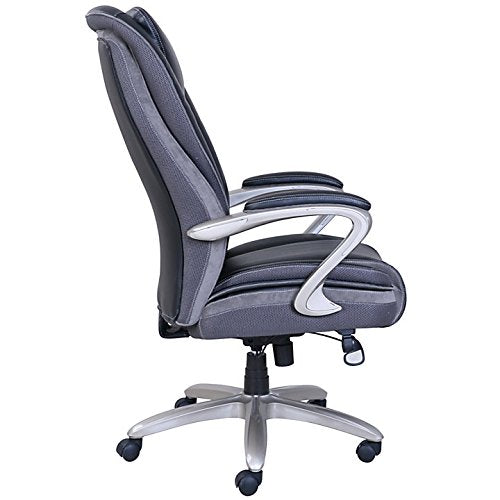 Serta Smart Layers Hensley Leather High-Back Big & Tall Chair, Black