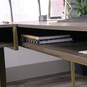 Sauder 423302 International Lux L-Desk, Diamond Ash Finish