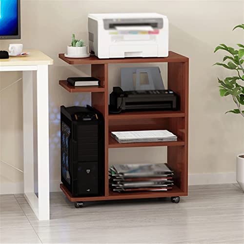 CPU Stand 4-Layer Heavy-Duty Printer Bracket Pc Host Tower Holder with Wheels - Color D