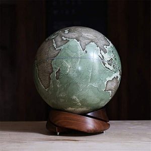 HXHBD Globes Earth Globe with Spiral Base World Globes for Kids Educational World Globe Adults Desktop Globes of The World with Stand,Chinese and English/10 (Color : Green, Size : 25x29.5cm)