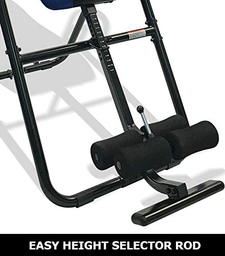 Body Vision IT9825 Premium Inversion Table with Adjustable Head Rest & Lumbar Support Pad, - Heavy Dutyup to 250 lbs., Gray