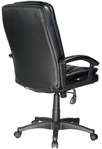Comfort Products 60-6810 Leather Executive Chair with 5-Motor Massage, Black
