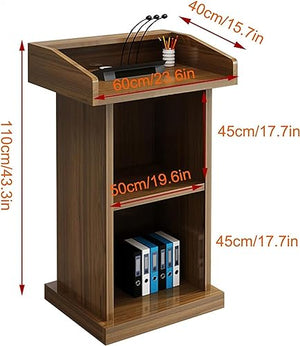SMuCkS Wood Podium Lectern Stand (Color: A, Size: 60x40x110cm)