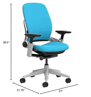 Steelcase Leap Office Chair - Ergonomic Work Chair with Natural Glide System & Liveback Technology - Blue Jay Fabric