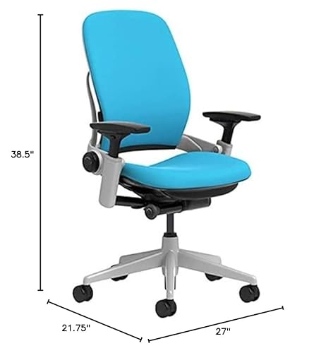 Steelcase Leap Office Chair - Ergonomic Work Chair with Natural Glide System & Liveback Technology - Blue Jay Fabric