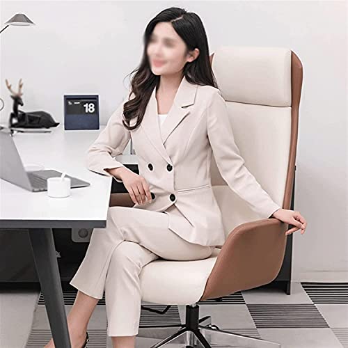 KJLY Executive Cowhide Office Chair with Fixed Armrest - Color A