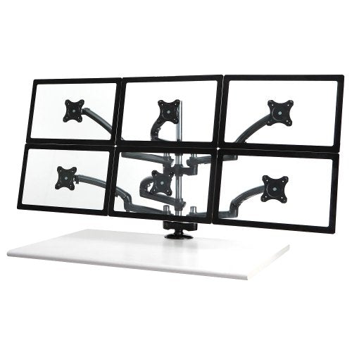 Cotytech DM-GM616-C Six Monitor Desk Mount Spring Arm Clamp Base - Dark Gray