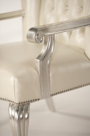 Michael Amini Hollywood Swank Desk Chair, Creamy Pearl