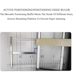 None Folding Binding Machine, Automatic Booklet Maker with Adjustable Spacing and Removable Positioning Baffle