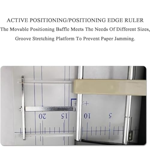Folding Binding Machine, Automatic Booklet Maker with Adjustable Spacing and Removable Positioning Baffle