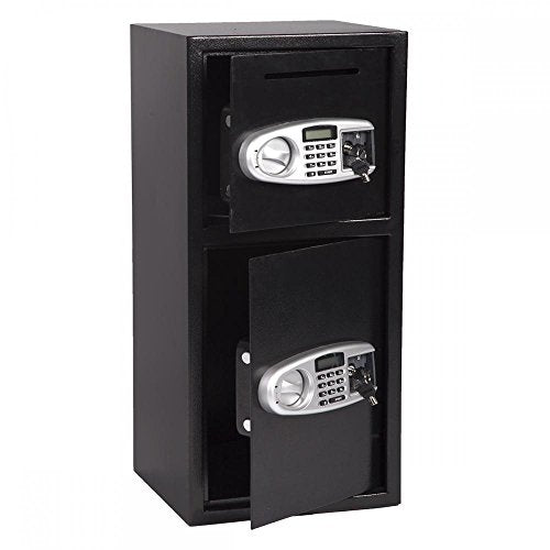 FDW Double Door Cash Office Security Lock Digital Safe Depository Drop Box
