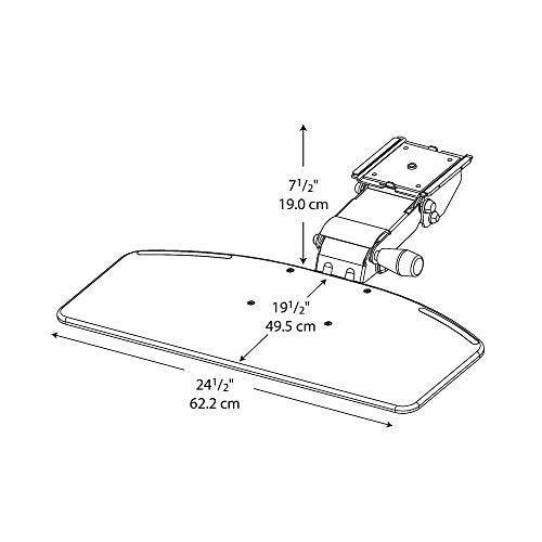 Bush Business Furniture Articulating Keyboard Tray with Galaxy Finish