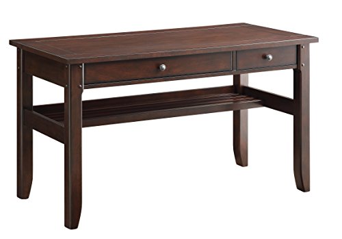 INSPIRED by Bassett Hainsworth Writing Desk with Java Finish Veneer Top and Wood Frame