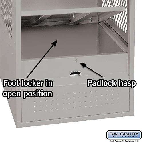 Salsbury Industries Metal Locker, 6-Feet-18-Inch, Grey