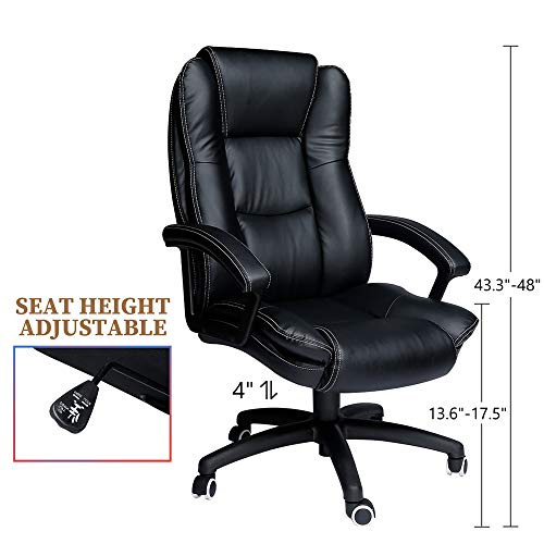 Office Chair high Back, Luxury Leather Chair Swivel Chair Ergonomic Ergonomic Leather Leather Office Chair with Swivel Control, Executive Executive Chair (2)