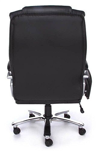 OFM ORO200 Big and Tall Tablet Chair, Black Bonded Leather