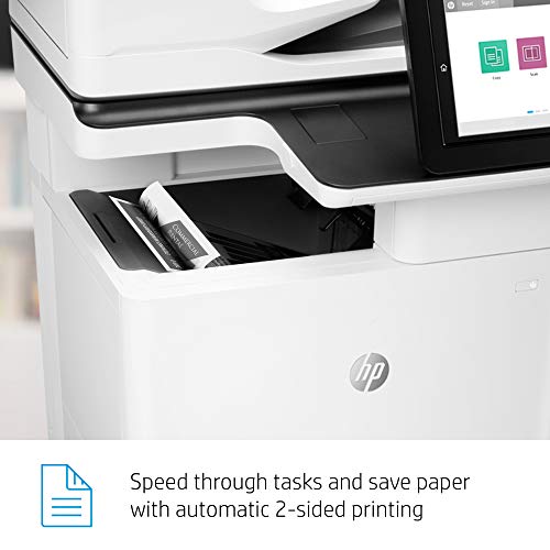 HP LaserJet Enterprise MFP M635fht Monochrome Multifunction Printer with Extra Paper Tray and Wheeled Stand (7PS98A)