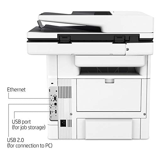 HP Laserjet Enterprise M528dn Monochrome Laser Printer with Duplex Printing (1PV64A) + Power Strip Surge Protector + Cleaning Cloth