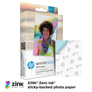 HP Sprocket Select Portable Instant Photo Printer for Android and iOS Devices (Eclipse) Fun Scrapbook Bundle
