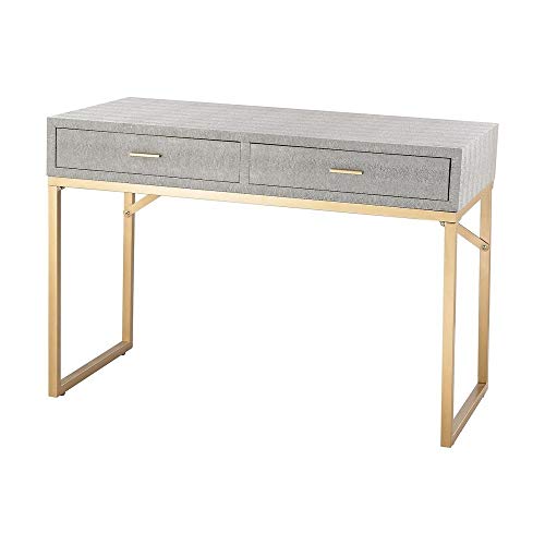 Artistic Nassau Point Shagreen Desk, Gold/Grey