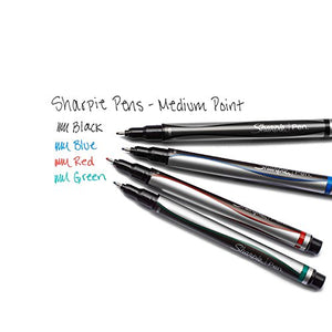 Sharpie Pen Medium Point Pen, 4 Colored Ink Pens (1764002)