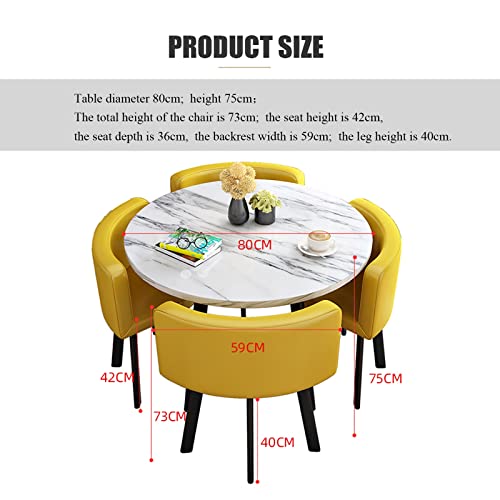 HM&DX 5-Piece Small Conference Room Negotiation Table and Chair Set