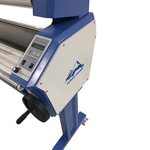 POVOKICI 55in Full-auto Wide Format Cold Laminator, Heat Assisted Roll to Roll Large Format Laminating Machine