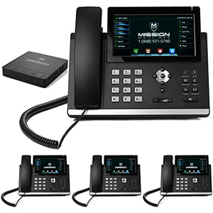 MM MISSION MACHINES S-100 Business Phone System: Executive Pack - Auto Attendant/Voicemail, Call Recording, 2 Month Service (4 Phone Bundle)