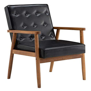 75 x 69 x 84) cm 400 lbs League Executive Guest Chair Guest Reception Chairs Wooden Lounge Chair Mid-Century Button Tufted Arm Chair Retro Accent Single Sofa Chair Seat
