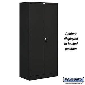 Salsbury Industries Assembled Standard Storage Cabinet, 78-Inch High by 18-Inch Deep, Black