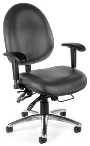OFM 24/7 Vinyl Chair, Charcoal