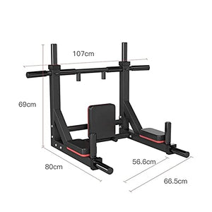 DSWHM Fitness Equipment Wall Mounted Pull Up Bar Multifunctional Thicken Chin Pull Up Bar for Home Gym Strength Training Equipment