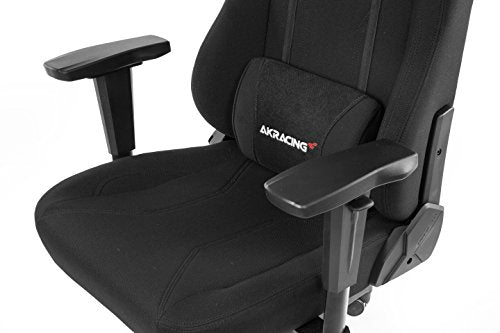 AKRacing Office Series Opal Ergonomic Fabric Computer Chair with High Backrest, Recliner, Swivel, Tilt, Rocker and Seat Height Adjustment Mechanisms with 5/10 warranty - Black