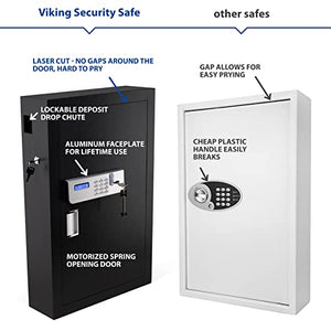 Viking Security Safe VS-144KS Heavy duty Key Safe Key Cabinet with Lockable Drop Slot 144 Key Capacity