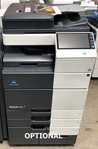Konica Minolta BizHub C654 A3 Color Laser Multifunction Copier - 65ppm, Copy, Print, Scan, Internet Fax, Auto Duplex, Network, 1800 x 600 DPI, 2 Trays, Cabinet