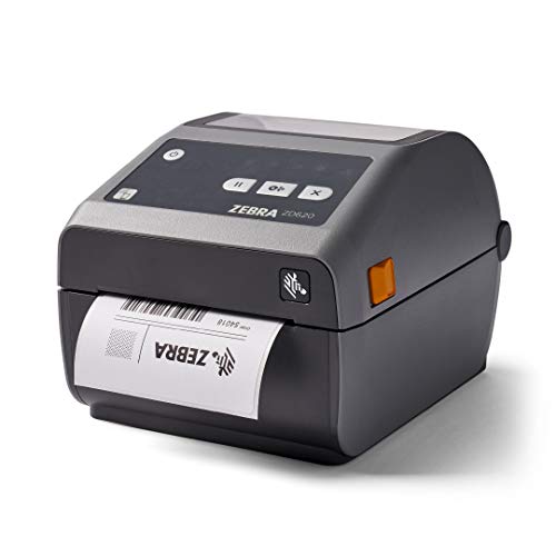 Zebra ZD620d Direct Thermal Desktop Printer 300 dpi Print Width 4 in WiFi Bluetooth Ethernet Serial USB ZD62043-D01L01EZ