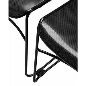 National Public Seating Ultra-Sled Base Cafetorium Chair - Black (Pack of 12)